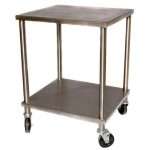 Somerset stainless steel equipment table on casters